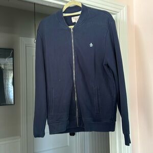 Penguin navy zip up sweatshirt